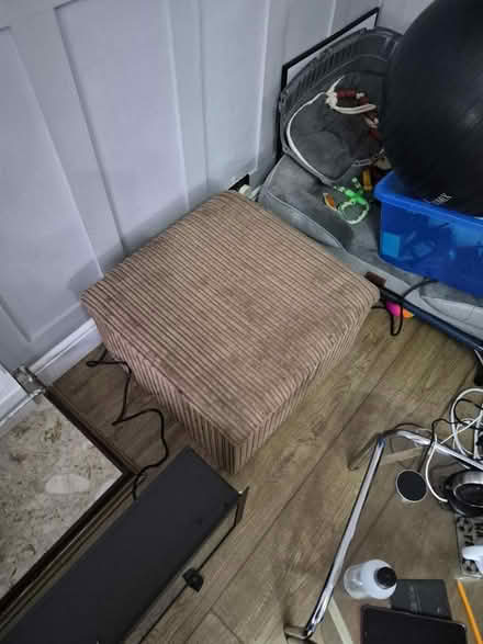 Photo of free Light brown cord pouffe (MK15 downhead park) #1