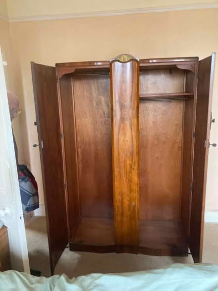 Photo of free Vintage Art deco walnut wardrobe (Tunbridge Wells N. TN4) #2