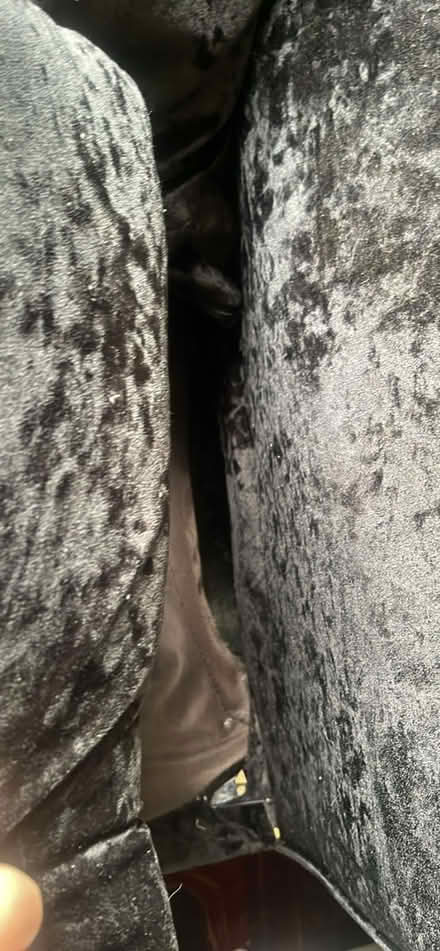 Photo of free Black velvet sofa (Bradford) #4