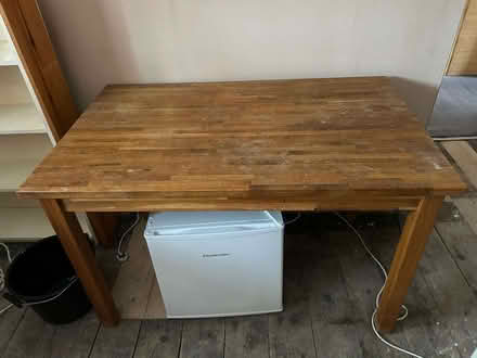 Photo of free Wooden table with marked top L17 (Aigburth L17) #1