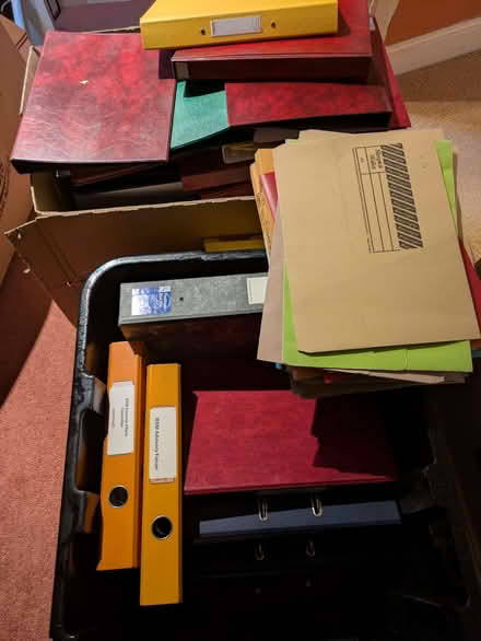 Photo of free 50 + Assorted ring binder files (Minchinhampton GL6) #1