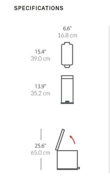 Photo of free Small Brushed Stainless Steel Pedal Bin (10l) (Willingham CB24) #3