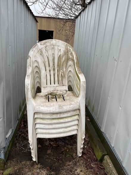 Photo of free Plastic molded chairs (Oradell) #1