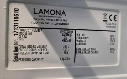 Photo of free Lamona Fridge Freezer (Keswick CA12) #3