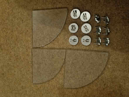 Photo of free Glass corner shelves - set of 3 (Banstead, Surrey) #1