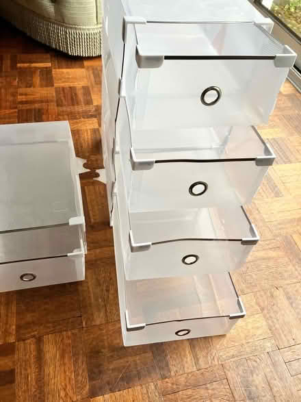 Photo of free Plastic shoe boxes storage (Little Chalfont HP7) #2