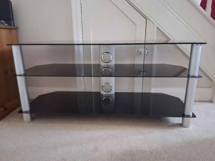 Photo of free Black glass shelves for TV/hi-fi or anything (Sale M33) #2