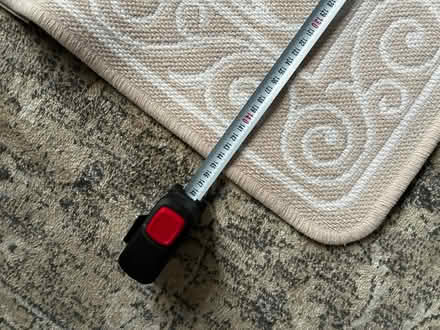 Photo of free Beige & White Patterned Rug / Mat (Reigate) #2