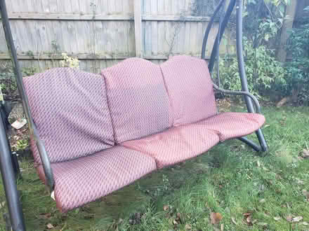 Photo of free 3 single cushions for swing seat (Canford Heath BH17) #1