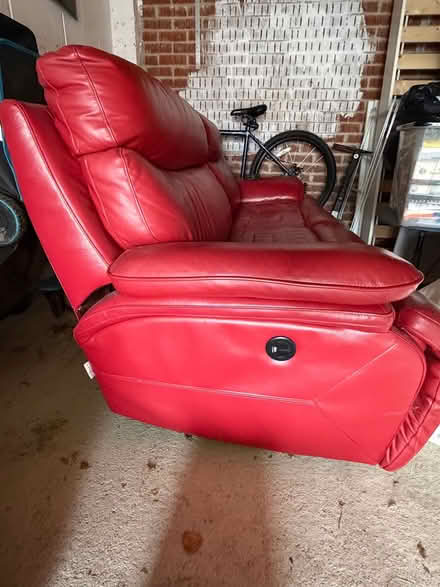 Photo of free Leather reclining sofa (Hadrian Park NE28) #4