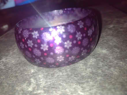 Photo of free Wide purple floral bangle (Corby NN18) #1