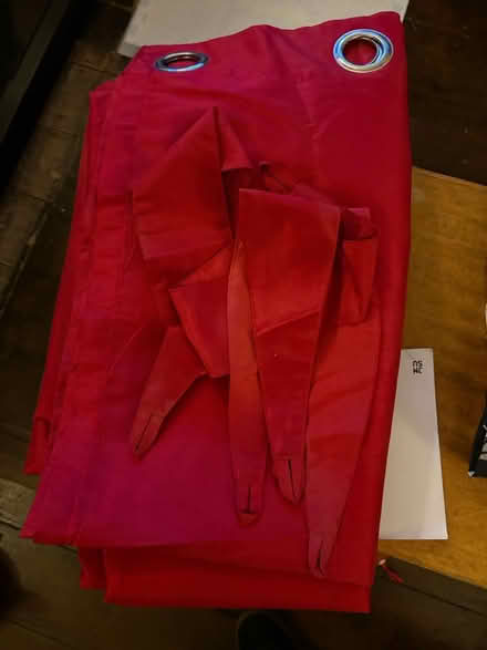 Photo of free 4 Red Curtains (Liverpool L13) #1
