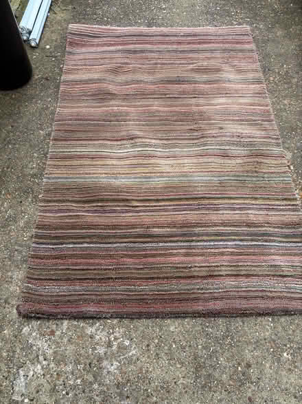 Photo of free Pure wool hand made Indian striped rug 43” x (Seaford BN25) #1
