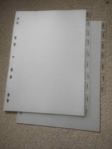 Photo of free Plastic dividers for ring binders (CT5) #1