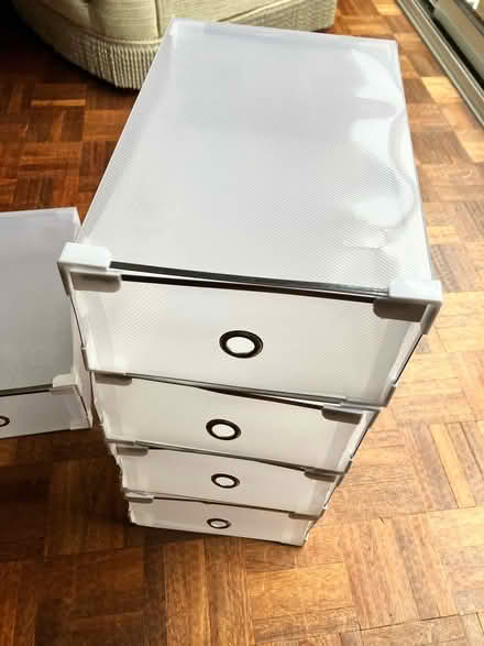 Photo of free Plastic shoe boxes storage (Little Chalfont HP7) #1