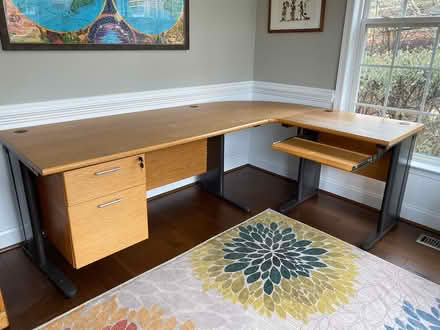 Photo of free Large wooden desk (Elkridge) #1