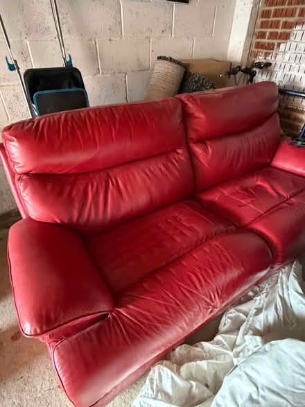 Photo of free Leather reclining sofa (Hadrian Park NE28) #1