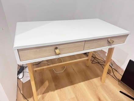 Photo of free White and wood desk (Bath) #1
