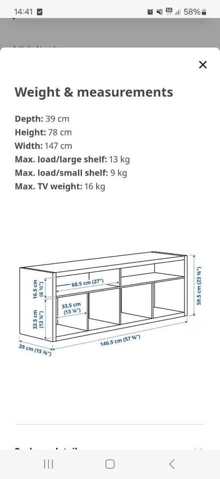 Photo of free ikea media unit. Like new (L24) #3