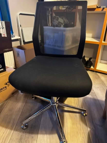Photo of free Black and Chrome Office Chair (SE18 5GE) #1