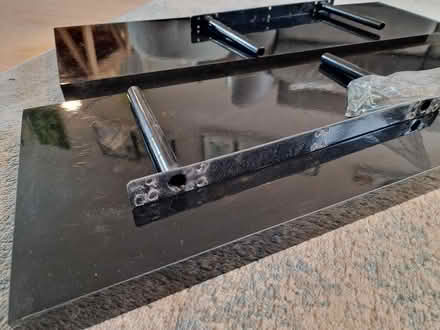 Photo of free 2 Black Gloss Floating Shelves (Woking GU22 9) #2