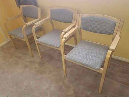 Photo of free 3 chairs with pads on seat and back (Worthing BN11) #2