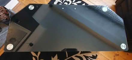 Photo of free black glass tv stand (Croydon, Shirley) #4