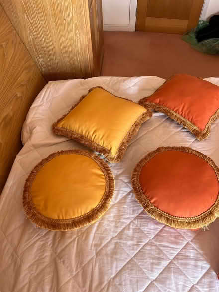 Photo of free Curtains, pelmet, throw & cushions (Cardiff) #1