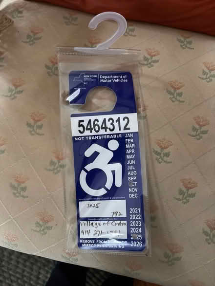 Photo of free Rear view mirror hang tag holder (Ossining) #1