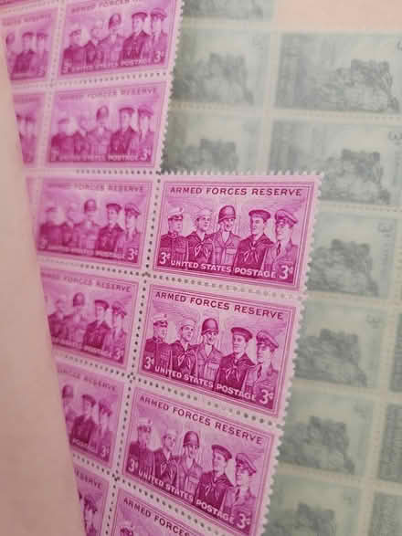 Photo of free Partial sheets of US stamps (North Oakland) #3