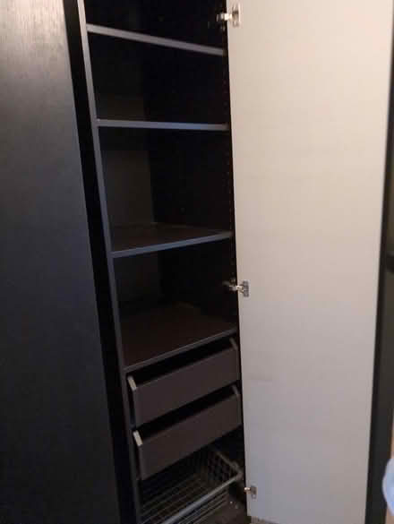 Photo of free IKEA dark wood wardrobe (Walkden M28) #4