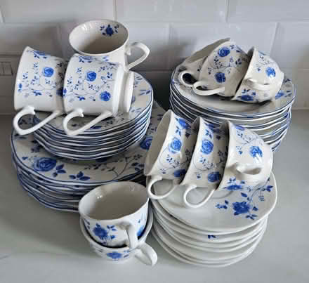 Photo of free dinner and tea set House of Fraser Blue Rose (Windmill Court EX14) #1