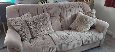 Photo of free Beige 3 seater sofa (Ashtead KT21) #1