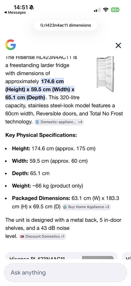 Photo of free Fridge (Central Preston PR1) #4