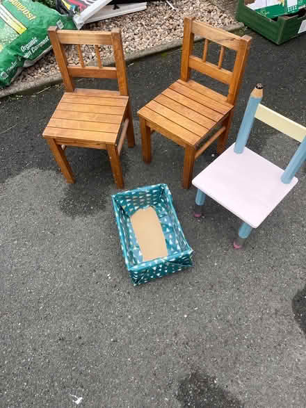 Photo of free Three children’s chairs (Barnard's Green WR14) #1