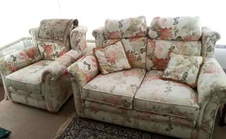 Photo of free Sofa and Armchair (Bawdrip TA7) #1