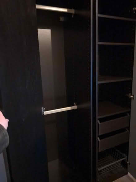 Photo of free IKEA dark wood wardrobe (Walkden M28) #3