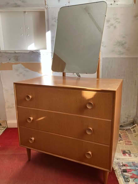 Photo of free Oak wardrobe and matching dressing table with mirror (Old Hutton LA8) #1