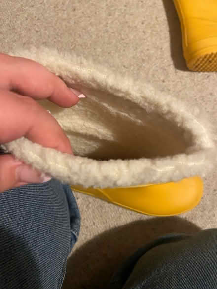 Photo of free Yellow lined boots (82 Rosehill drive, BH23) #2