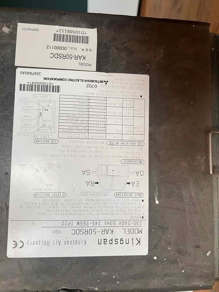 Photo of free Heat recovery ventilation unit MHRV (South Woodford E18) #3