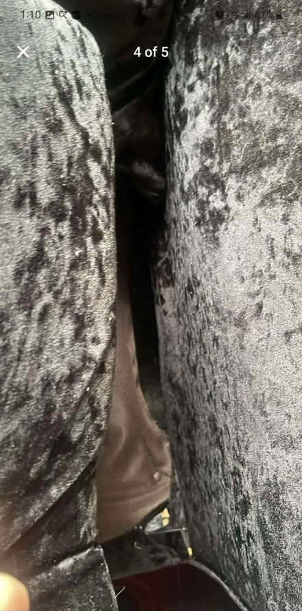 Photo of free Black Velvet Sofa (BD8) #3