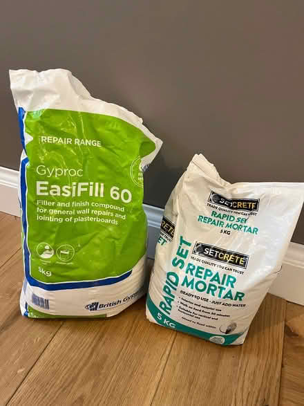Photo of free Gyproc and Setcrete plaster etc (Hertford SG13) #1