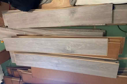 Photo of free NEW Grey Oak laminate flooring Wickes 15 packs (Halls Green CM19) #1
