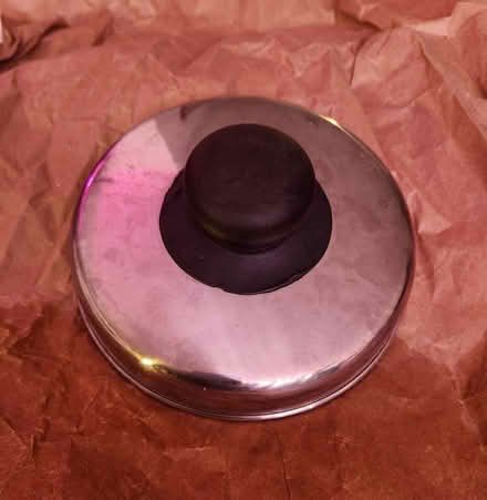 Photo of free Pot or canister lid 6" (Danforth and Greenwood) #1