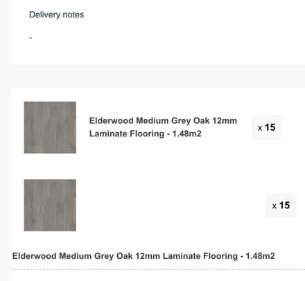 Photo of free NEW Grey Oak laminate flooring Wickes 15 packs (Halls Green CM19) #2