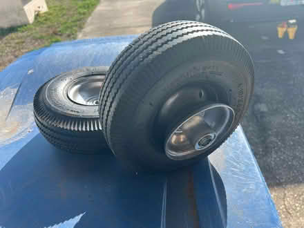 Photo of free pair of utility wheels, cart, etc (Daytona - Clyde Morris/Beville) #1