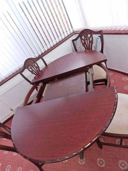 Photo of free Table and 4 chairs. Table extends to 6 settings (Killamarsh S21) #4