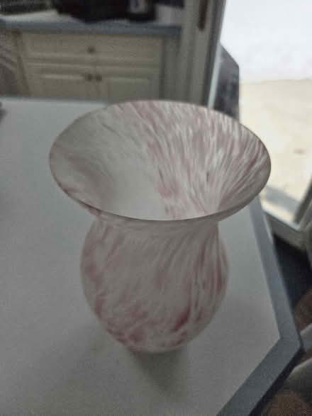 Photo of free Glass vase - pink/ white (Farmington @ 11 Mile) #1