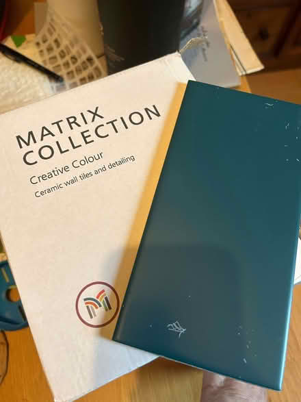 Photo of free 40 wall tiles, teal matt, 9.8 x 19.8 cm (Fiveways BN1) #1