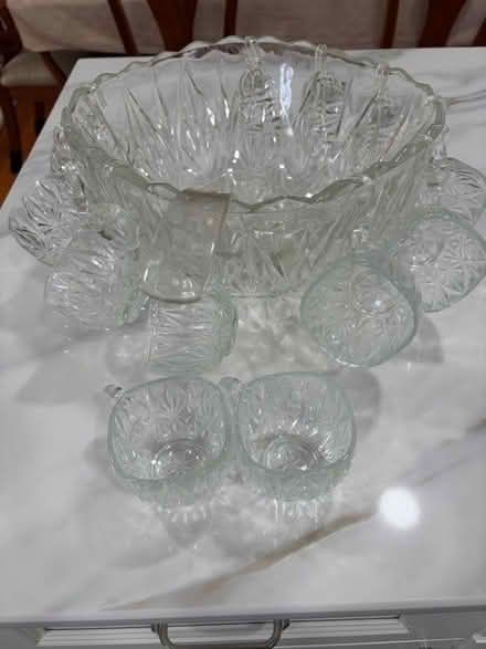 Photo of free Vintage Crystal Punch Bowl Set (Thornwood, NY) #1